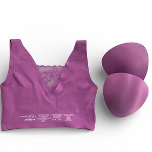 Rhonda Shear Purple Lace Bralette NEW in Package